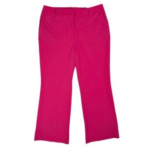 NWT Worthington High Rise Trousers Size 16 Petaluma Pink Drapey Wide Leg Pants